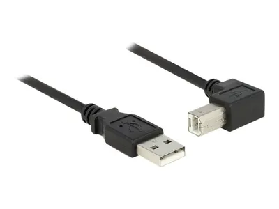 Image de DELOCK USB Kabel A -> B St/St 0.50m 90° schwarz