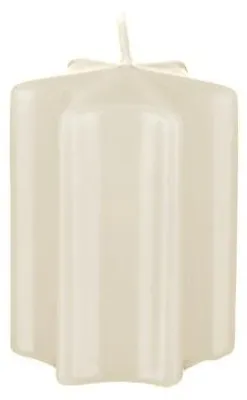 Produktbild von Sternkerzen Elfenbein 100 x Ø 60 mm, 4 Stück