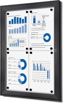 Produktbild von Showdown Schaukasten für Innen und Außen SCS - 4x DIN A4 - Aluminium - RAL7016 - Anthrazit