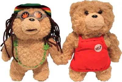 Immagine prodotto di Set di 2 peluche Ted con grembiule rosso e reggae 20 cm