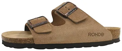 Produktbild von Rohde Herren Pantolette ergonomischer Zweiriemer aus Leder in Weite G Grado 5922, Größe:42 EU, Farbe:Beige