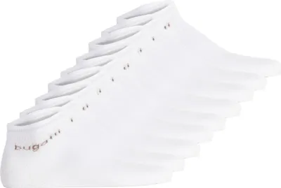 Produktbild von bugatti Herren Sneakersocken 9er Pack - Socks Soft Baumwolle Uni Basic Weiß 39-42
