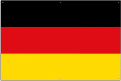 Produktbild von Wallario Outdoor-Poster für Garten oder Balkon, Motiv Deutsche Flagge, in ca. 61 x 91,50 cm