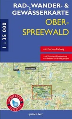 Immagine prodotto di Mappa delle piste ciclabili, delle escursioni e dei corsi d'acqua dell'Alto Spreewald