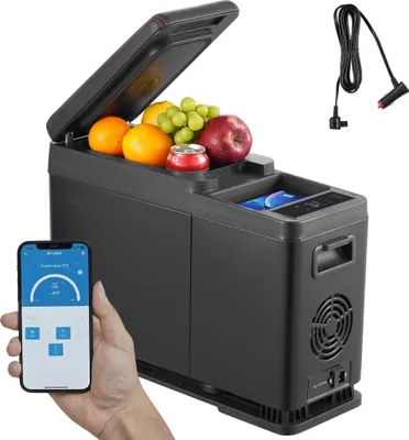Obrázek produktu pro Přenosná chladnička s mrazákem do auta - 8 l - Jednozónová - 45 W - Chladicí box na cesty - Ideální na výlety a kempování