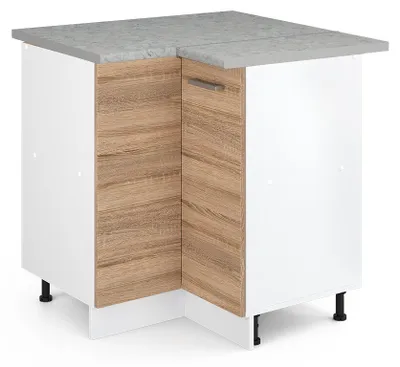 Produktbild von Eckschrank für Hausrat Vicco R-Line Sonoma 75.6 cm mit Tür, mit Arbeitsplatte, Model 41996