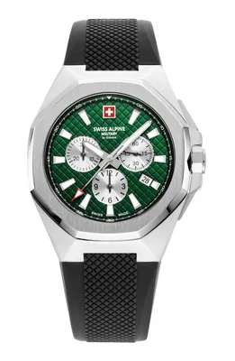 Produktbild von Swiss Alpine Military Herren Uhr Chronograph Analog Quarz 7005.9834SAM Silikon