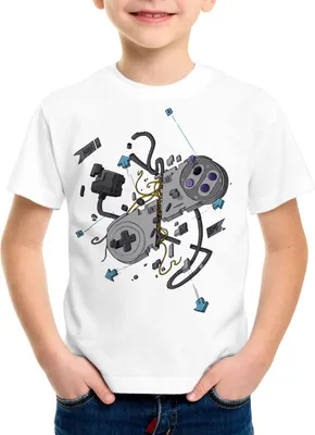 Produktbild von style3 16-Bit Controller T-Shirt Kinder snes kart yoshi luigi mario
