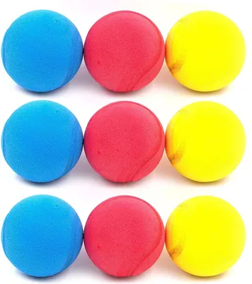 Produktbild von 3x Kyto Softbälle Softball 3 Stück 6,5 cm Blau Tennisbälle