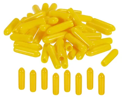 Gummikappen 3 mm, 100 Stück, gelb, PVC, Schraubenschutz