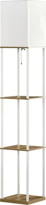 Immagine prodotto di Lampada da Terra E27 Base 40W Lampada da Terra a 3 Scomparti Lampada da Terra con Paralume in Tessuto per Soggiorno Camera da Letto Bianca