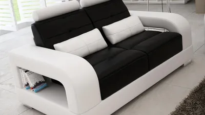 Produktbild von Ledersofa Couch Sofagarnitur 3+1+1 Sitzer Garnituren Design Wohnzimmer Set Sofa