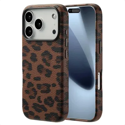 Produktbild von Selencia Sabi Backcover Leopardenmuster mit MagSafe iPhone 17 Pro - Mocha Brown