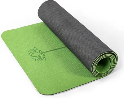 Immagine prodotto di Tappetino da fitness da 1/3 di pollice per donne, per esercizi di Pilates a casa - Verde-Nero