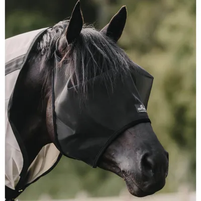 Immagine prodotto di Kentucky Horsewear Fly Mask Classic senza orecchie Protezione dalle mosche Nero Completo
