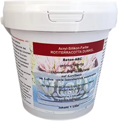 Produktbild von ROT - Terracota DUNKEL - Acryl-Silikon Farbe 1 Liter