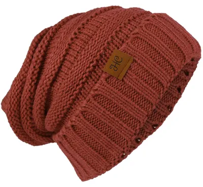 Produktbild von Harrys-Collection Damen Uni Beanie Strickmütze Wintermütze, rost