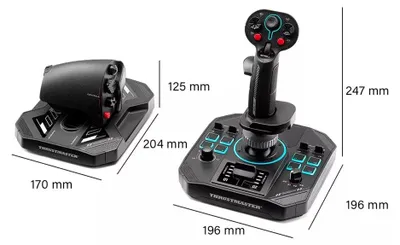 Produktbild von Thrustmaster Sol-R 4 HOTAS Schwarz USB Joystick + Motorsteuerungshebel Analog / Digital PC