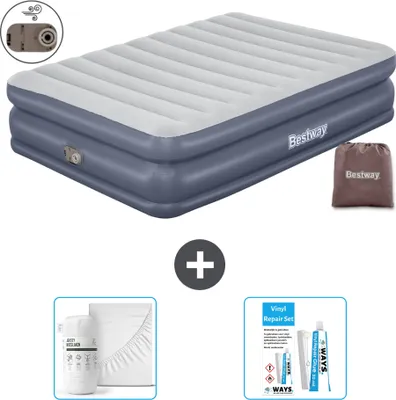 Obrázok produktu pre Bestway Nafukovací matrac - pre 2 osoby - 152 x 203 x 51 cm - Sivý - - Vrátane príslušenstva