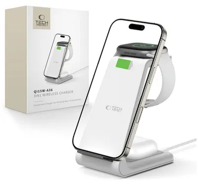 Obrázok produktu pre Tech-Protect wireless charger A36 3in1 QI15W, white