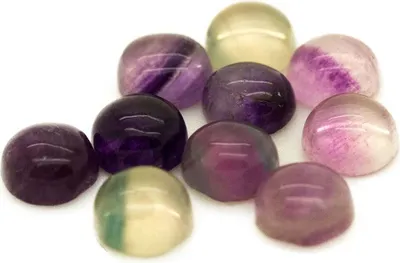 Produktbild von 1 Natürlicher Fluorit Cabochon, 6mm
