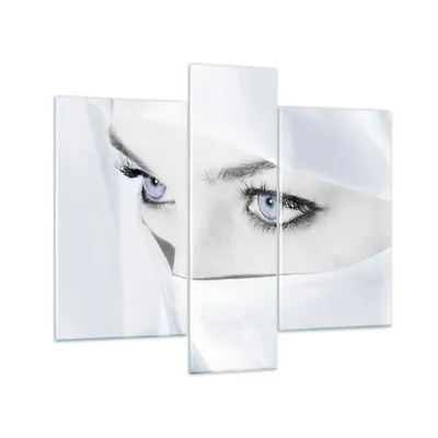 Produktbild von Bilder auf glas - Schönheit Gesicht Mädchen Mode - 95x80cm - Glasbilder - Wandbilder - Kunstdruck - zum Aufhängen bereit - Wanddekoration aus Glas - Glas Bilder - Wandbild auf Glas - GCB95x80-2159