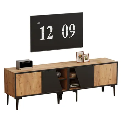 Produktbild von TV-Schrank für das Wohnzimmer mit 4 Fächern,lowboards Mit 7 Stützbeinen,Wohnzimmerschrank im modernen minimalistischen Design,Geeignet für 65 Zoll