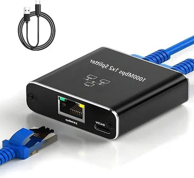 Image de Répartiteur réseau Gigabit 1000 Mbit/s RJ45 pour ordinateurs et routeurs