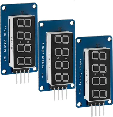 Immagine prodotto di AZ-Delivery Displays TM1637: modulo display a 4 cifre a 7 segmenti compatibile con Arduino e Raspberry Pi, 3 display