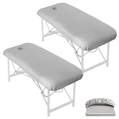 Image de 2 supports de pieds pour fauteuil de massage, avec un trou, dimensions : 70 x 190 x 12 cm