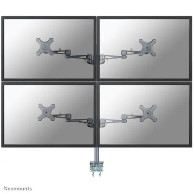 Produktbild von NewStar FPMA-D935D4 Montagearm für Flachbildschirm - Bildschirmgröße: 25,4 cm (10 Zoll) bis 61 cm (24 Zoll) - max. 12 kg Traglast - Silber