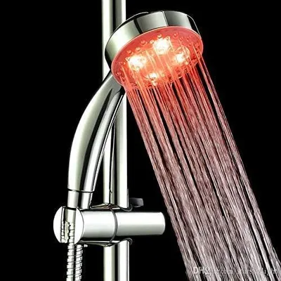Produktbild von LED-Duschkopf 7 Farben LED ABS Chrom-Finish Universalbefestigung