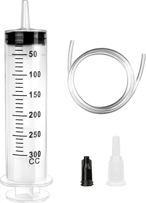 Obrázek produktu pro Velká stříkačka 300/350/500 ml, opakovaně použitelná stříkačka na tekutiny s katétrem, plastová stříkačka s velkým objemem pro laboratoře, průmysl, zahradnictví a krmení zvířat