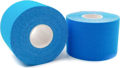 Obrázek produktu pro axion kineziologická páska 5 cm x 5 m - 2 role - voděodolná páska v modré barvě, fyziologická páska, kineziologická páska