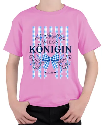 Immagine prodotto di Regina dell'Oktoberfest 2026, abbigliamento tradizionale bavarese da donna, gonna di pelle, maglietta a quadretti per bambini, rosa, taglia 128