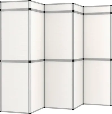Produktbild von vidaXL 15-Panel Messewand Faltdisplay 302×200 cm Weiß