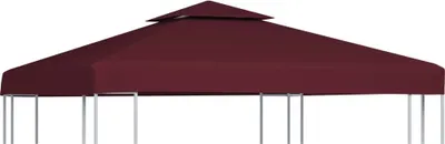 Obrázok produktu pre The Living Store Pavilónová strešná plachta s komínovým prieduchom 310 g/m² 3x3 m vínová červená