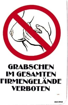 Produktbild von Spaß-Schild - Grabschen im ... Firmengelände verboten - 308982 - 15cm x 25cm