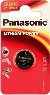 Zdjęcie produktu dla Panasonic CR-2016EL/2B, Jednorazowa bateria, CR2016, Lit, 3 V, 2 szt., 165 mAh