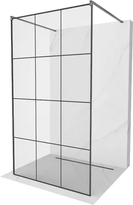 Image de Paroi de douche Mexen Kioto 100x200 cm, Gun Metal
