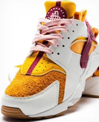 Produktbild von Nike - Damen - Air Huarache „Sunset“ Sneakers - Braun/Gelb/Rosa/Weiß - Gr. 35.5