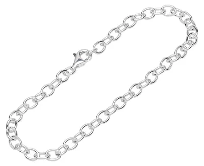 Obrázek produktu pro Uniový náramek NKlaus z 925 stříbra, klasický kulatý řetěz "ankr", délka 22 cm