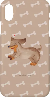 Produktbild von Mr. & Mrs. Panda Iphone 10 Handyhülle Hund Dackel - Hundeglück - Geschenk, X, Sprüche, Cover, Herz, Hunde, Dachshund, Hülle, Handy