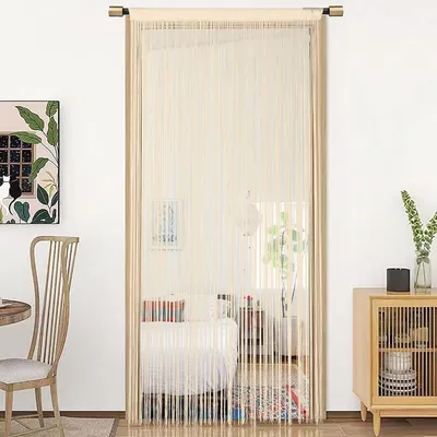 Produktbild von Fadenvorhang, 90x245 cm, Beige, Polyester, Türvorhang für Wohnzimmer