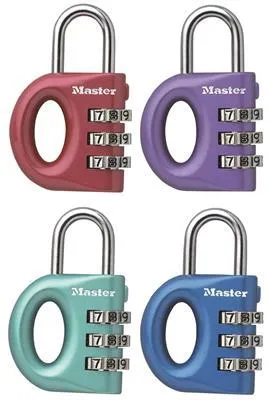 Produktbild von MASTER LOCK Vorhangschloss 633 EURD Zahlenschloss, 32 mm, bunt, SB