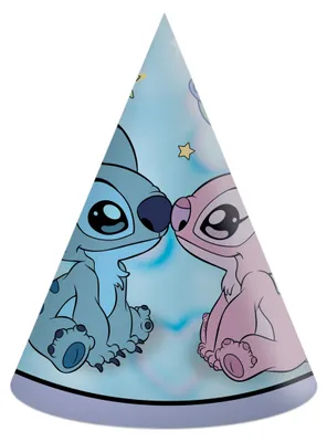 Produktbild von 6 Angel und Stitch Partyhüte -