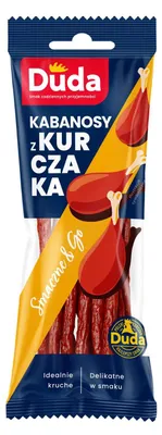 Zdjęcie produktu dla Kabanosy z kurczaka premium 95 g Duda