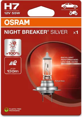 Zdjęcie produktu dla OSRAM NIGHT BREAKER SILVER H7 PX26d 12 V/55 W (1er Blister)