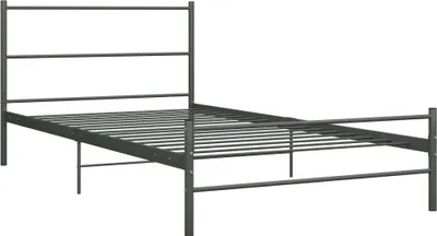 Produktbild von vidaXL Bettgestell Grau Metall 100 × 200 cm