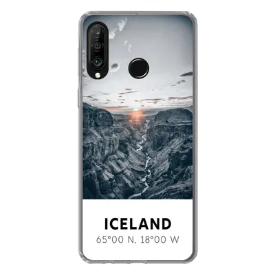 Produktbild von MuchoWow® Handyhülle Schutzhülle Hülle für Huawei P30 Lite Island - Sonne - Berge Silikon Softcase Handy Hülle - Handyhülle